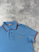 Moncler baby blue polo shirt