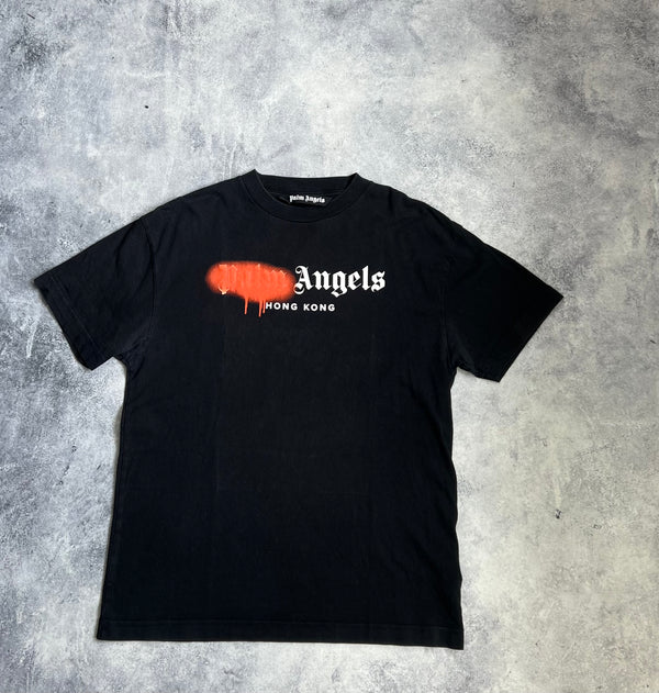 Palm angels black Hong Kong spray tee