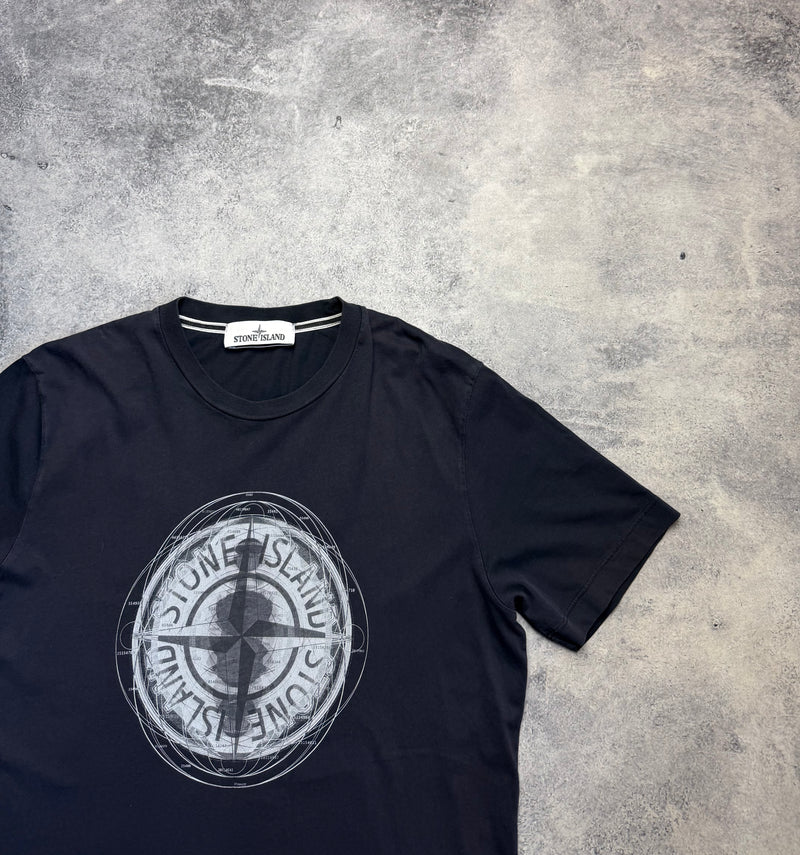 Stone island navy graphic tee