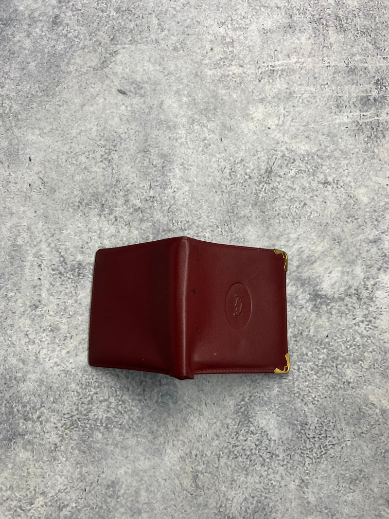 Cartier vintage must de Cartier burgundy wallet