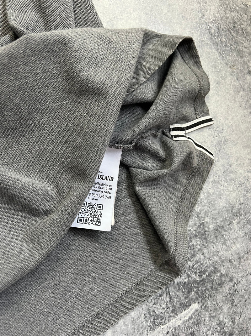 Stone island 2015 grey polo shirt