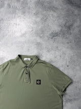 Stone island 2023 khaki polo shirt