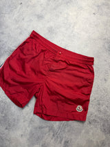 Moncler red swim shorts