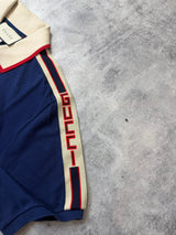 Gucci navy blue stripe polo shirt