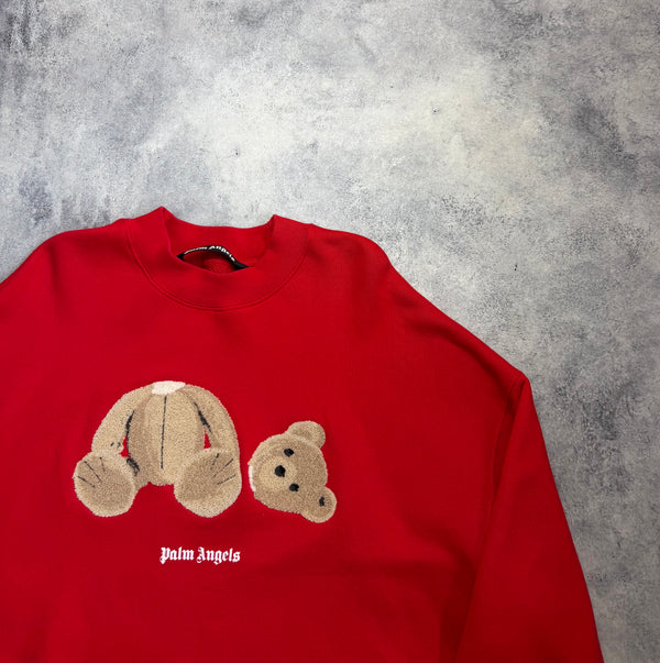 Palm angels red kill the bear jumper