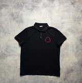 Moncler navy oversized logo polo shirt