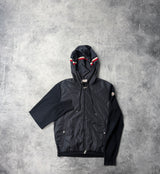 Moncler navy hooded tricot cardigan