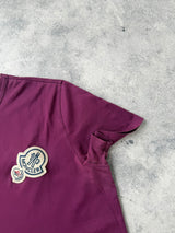 Moncler purple double logo tee