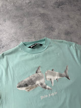 Palm angels baby blue shark tee