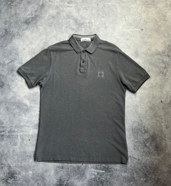 Stone island 2015 grey polo shirt