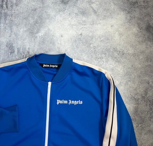 Palm angels blue bomber track jacket