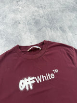 Off-white burgundy graphic tee