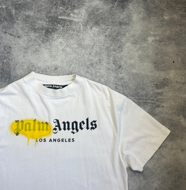 Palm angels LA spray white tee
