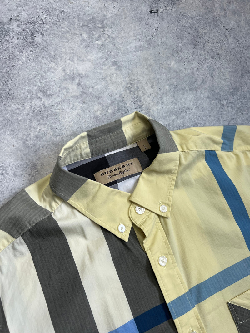 Burberry yellow check L/S shirt