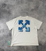 Off-white blue metal arrow white tee