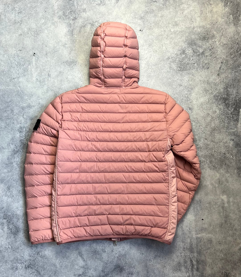 Stone island 2021 pink loom woven down coat