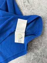 Moncler blue polo shirt with arm logo