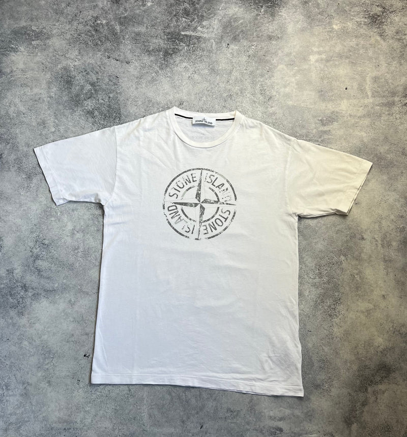 Stone island 2017 white graphic tee