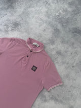 Stone island rose pink polo shirt