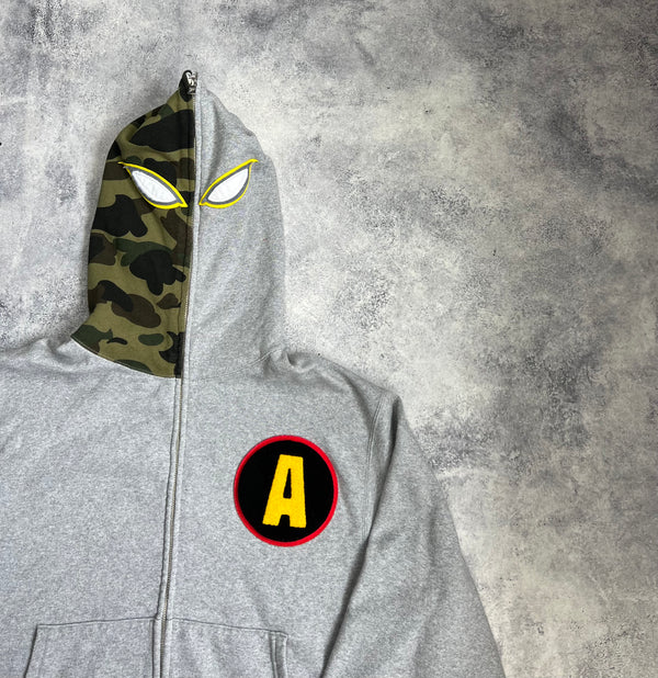 Bape grey shadow relaxed fit hoodie