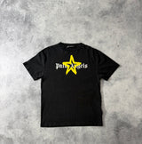 Palm angels black yellow star tee