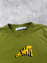 Off-white cartoon arrow khaki green tee