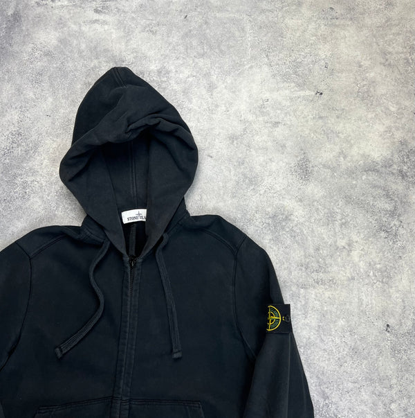 Stone island 2018 black zip hoodie