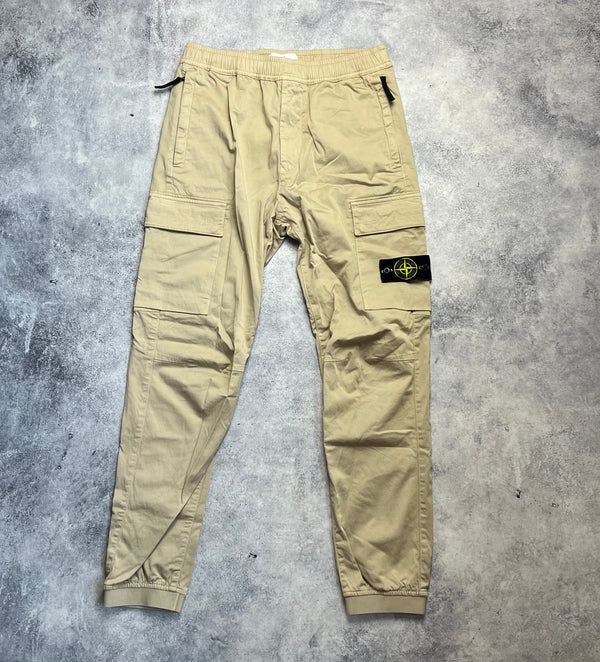 Stone island 2022 sand cuffed cargo trousers