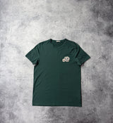 Moncler green double logo tee