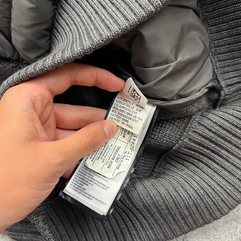 Canada goose grey black label Hybridge knit