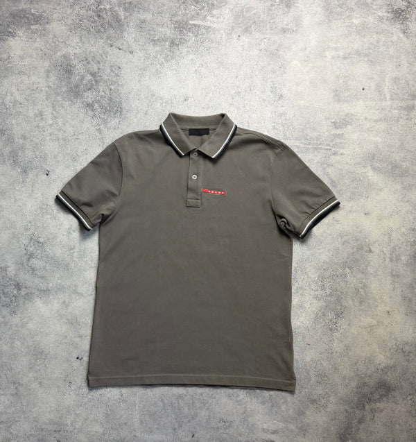 Prada grey polo shirt