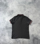 Moncler charcoal grey polo shirt