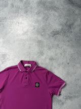 Stone island 2021 purple polo shirt