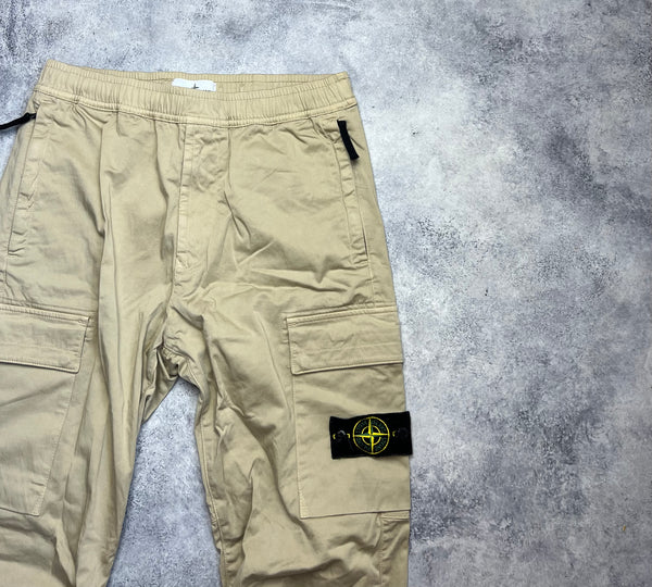Stone island 2022 sand cuffed cargo trousers