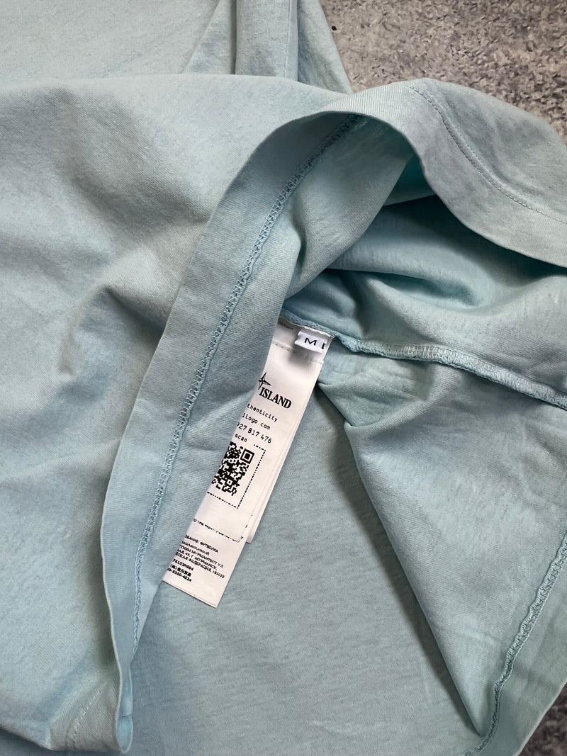 Stone island 2022 baby blue graphic tee