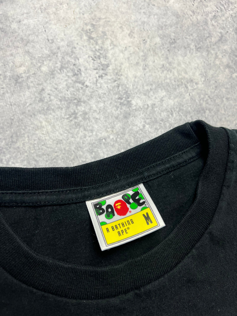 Bape forest camo college logo black tee