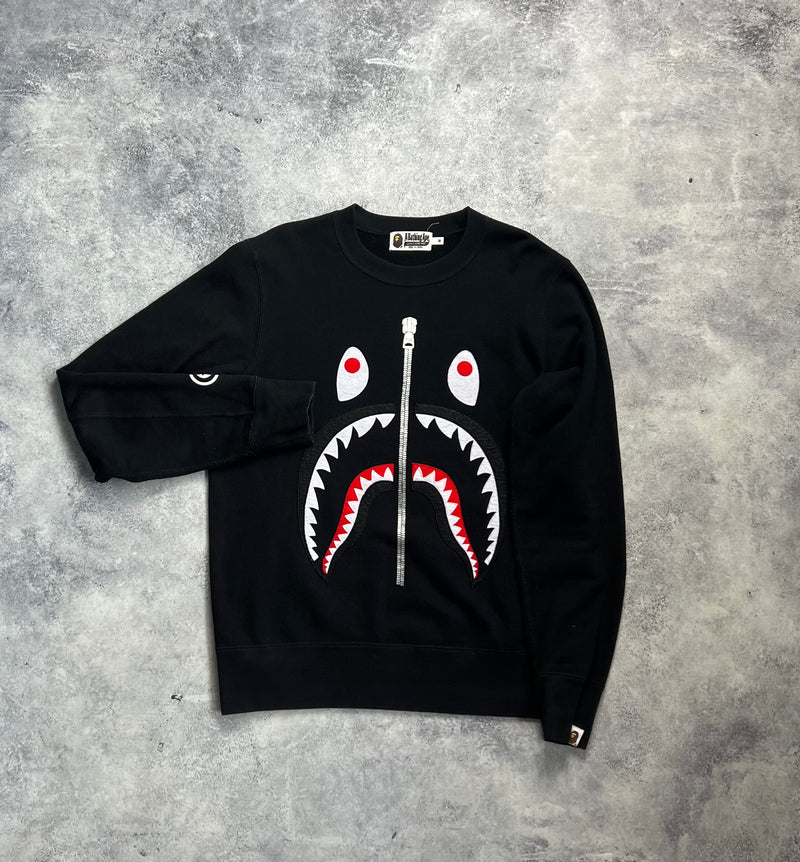 Bape black shark jumper