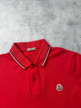 Moncler red polo shirt