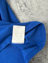 Moncler blue polo shirt with arm logo