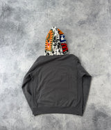 Bape ABC camo shark pullover hoodie grey
