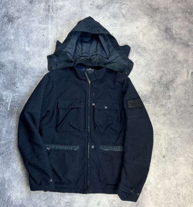 Stone island 2015 navy nylon blend shadow project jacket