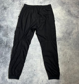 Stone island black cuffed cargo trousers