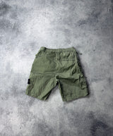 Stone island SS23 green nylon metal cargo shorts