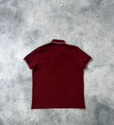Moncler burgundy red polo shirt