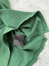 Prada dark green polo shirt black badge