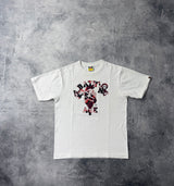 Bape map camo college Milo tee white