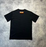 Louis Vuitton black embossed LV logo tee
