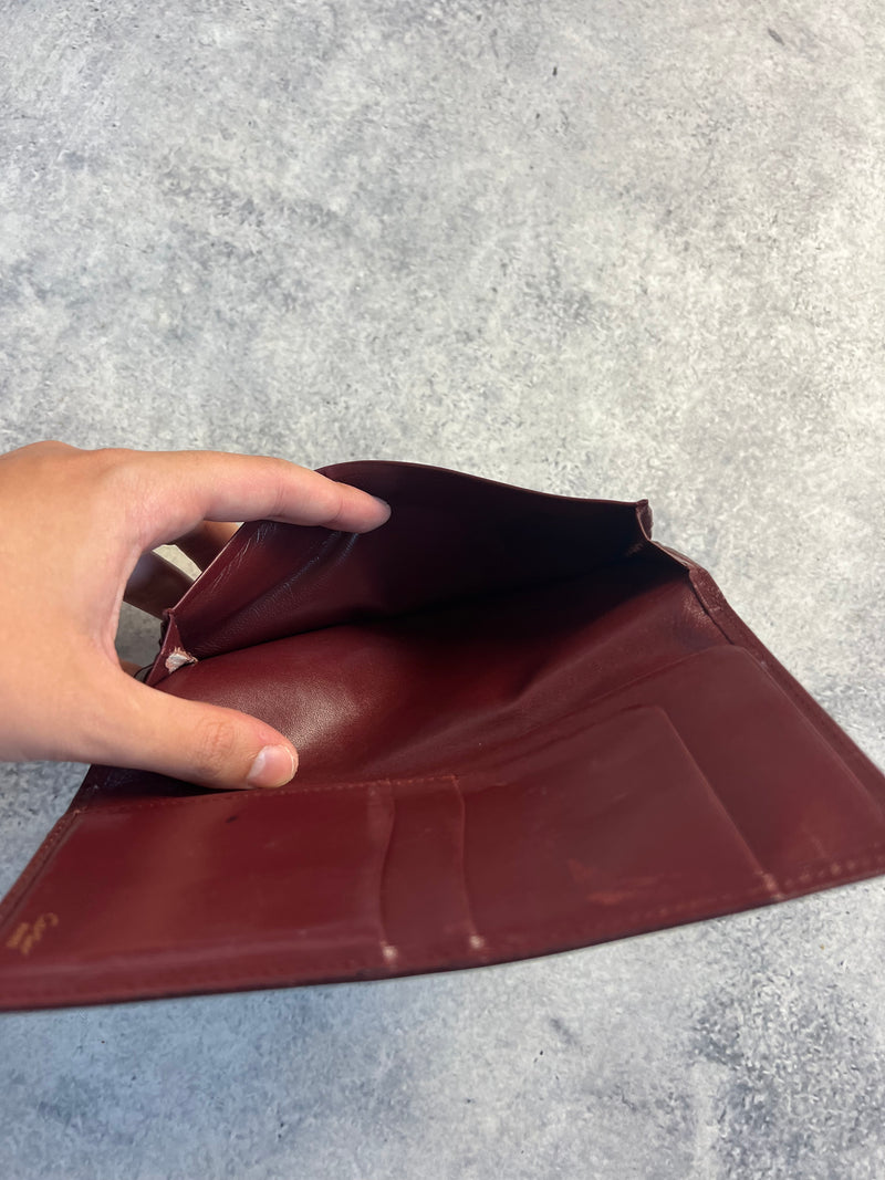 Cartier vintage wine red long wallet