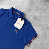 Moncler blue polo shirt