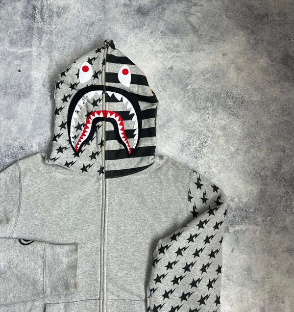 Bape American shark full zip hoodie
